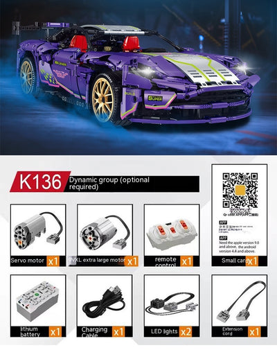 Kit de Construcción Auto Deportivo Mecánico con Bloques de Plástico - Image 6