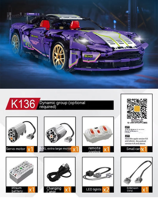 Kit de Construcción Auto Deportivo Mecánico con Bloques de Plástico - Image 6