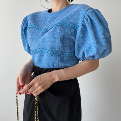 Blusa Retro con Mangas Abullonadas para Mujer - Image 14