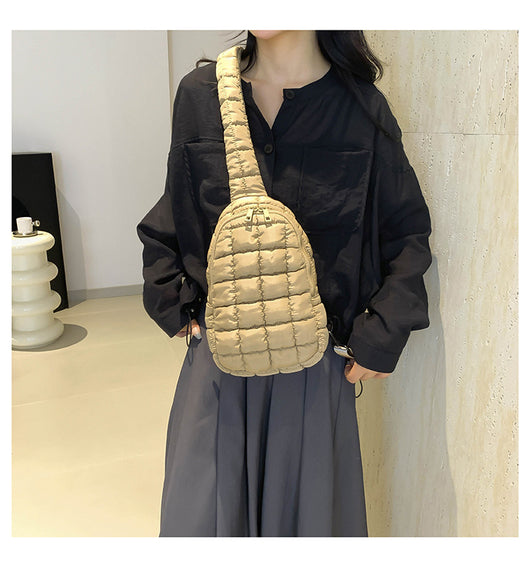 Bolsa Crossbody Acolchada Diamante para Mujer - Diseño Plisado Cloud - Image 22