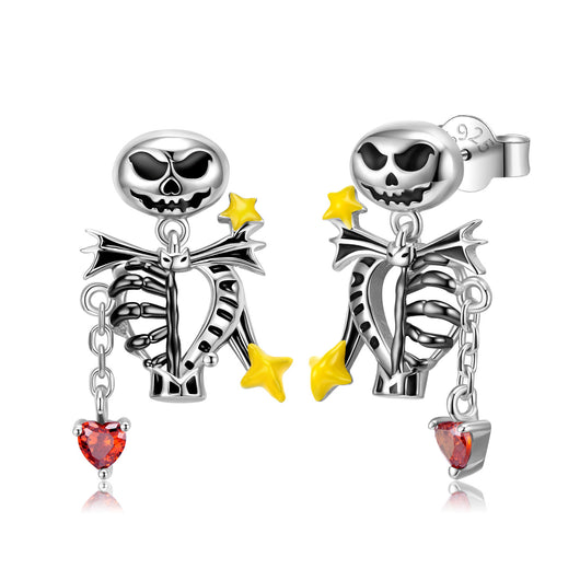 Aretes de Calavera en Plata 925 con Circones - Diseño Audaz y Personalizado - Image 4