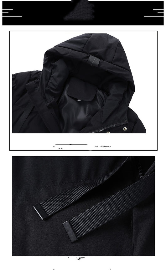 Abrigo Largo con Capucha para Hombre - Chaqueta Impermeable Invierno - Image 7