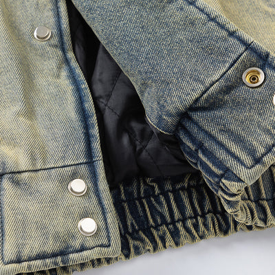 Chaqueta Denim Acolchada con Degradado de Color - Image 5