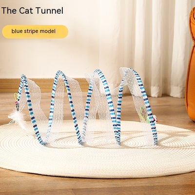 Túnel Plegable para Gatos con Juguete Ratón - Juguete Interactivo S Type - Image 3