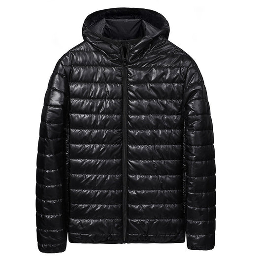 Chaqueta Acolchada Ligera con Capucha para Hombre - Abrigo Casual Cálido