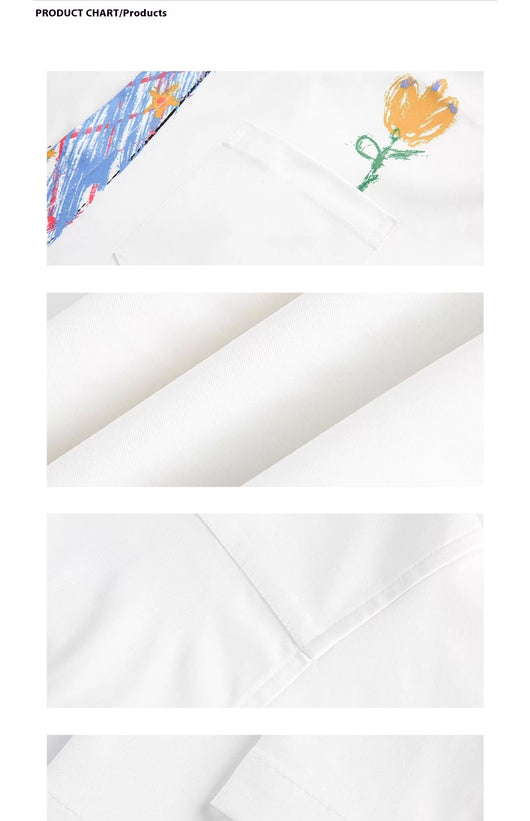 Camisa Suelta Unisex con Diseño de Corbata Pintada a Mano - Marca de Moda Japonesa - Image 15