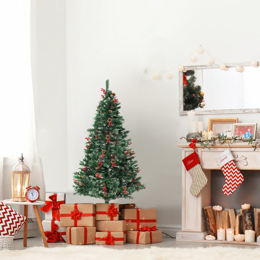 Árbol de Navidad con Efecto Nieve Simulada - Decoración de Vidriera PVC