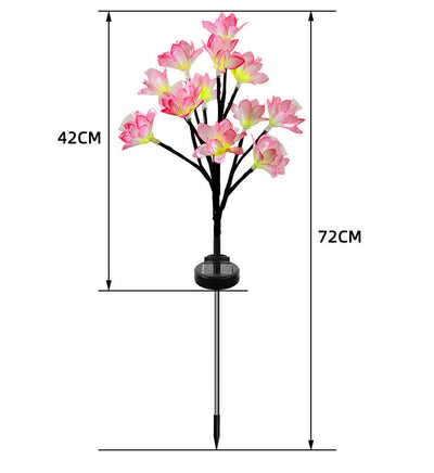 Lámpara Solar Decorativa con Flor de Camelia para Jardín - Image 6
