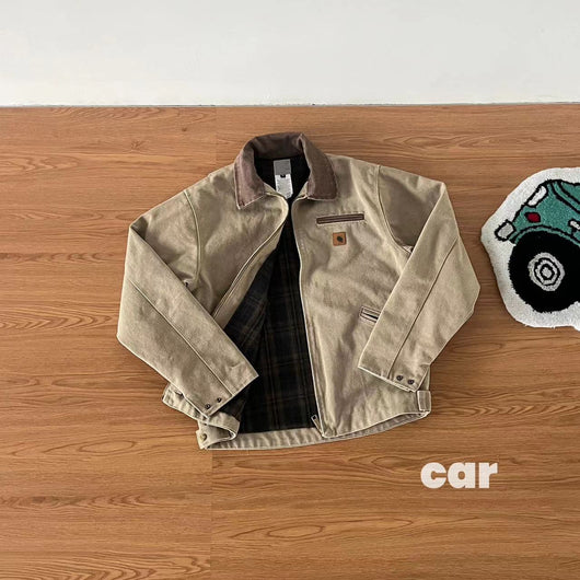 Chaqueta de Cuero con Cierre Tooling Corta y Ancha para Hombre - Image 13