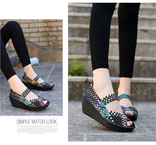 Zapatos Tejidos a Mano sin Cordones para Mujer - Comodidad Casual - Image 17