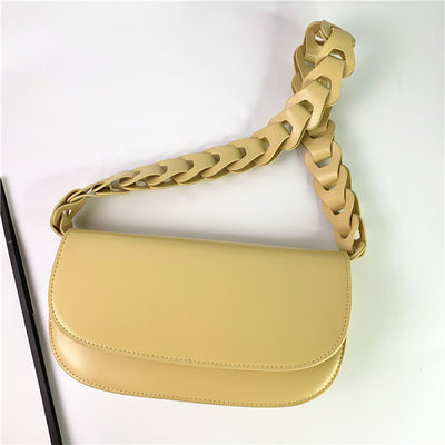 Bolso Bandolera Tejido de Cuero Genuino Estilo Baguette - Image 8
