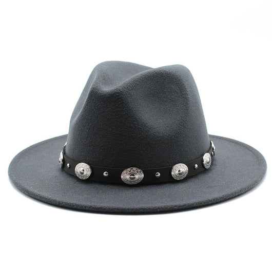 Sombrero de Copa Retro con Cinturón Metálico Unisex - Estilo Jazz Vintage - Image 4