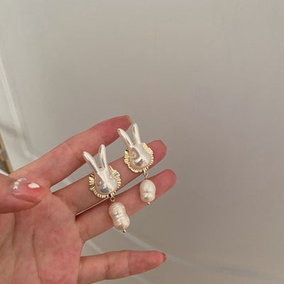 Pendientes de Conejito con Perla Barroca y Plata de Ley 925 - Image 7