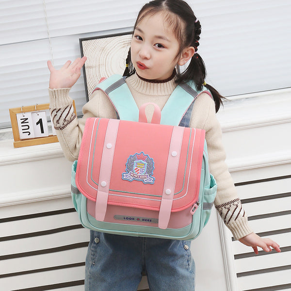 Mochila Escolar Estilo Británico Ergonómica para Niños y Niñas
