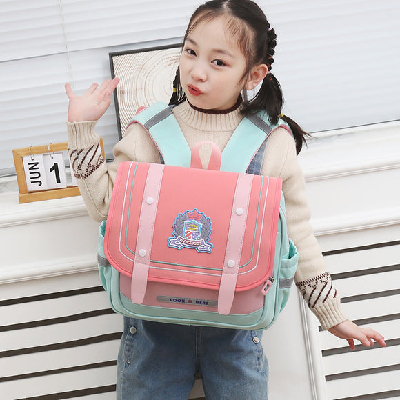 Mochila Escolar Estilo Británico Ergonómica para Niños y Niñas