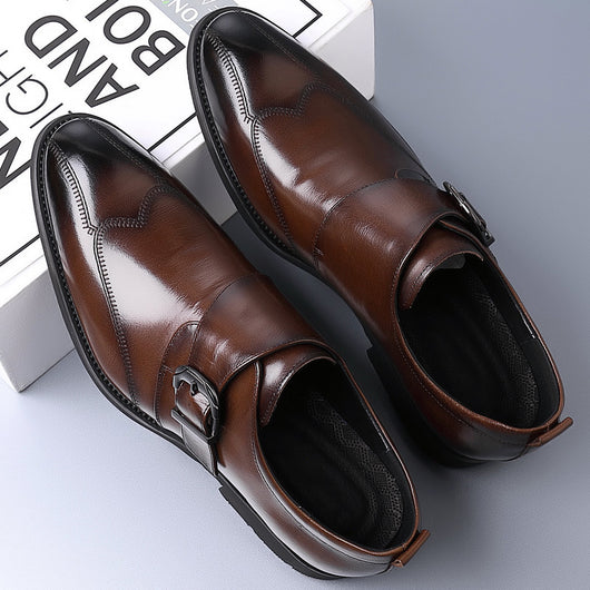 Zapatos de Cuero Casuales para Hombre con Hebilla y Bordado Termocrómico - Image 2