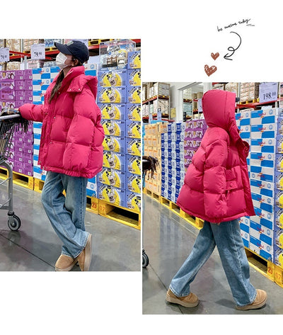 Chaqueta Corta de Plumón Blanco para Mujer - Abrigo Elegante de Invierno - Image 26