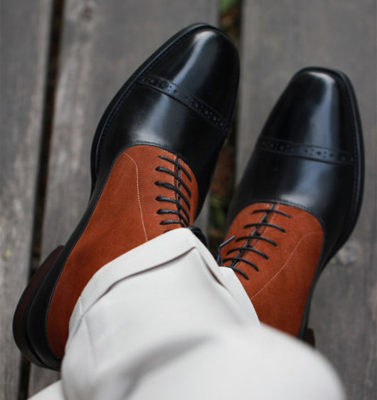 Zapatos de Cuero Premium con Diseño Triarticulado y Bloques de Color para Hombre - Image 10