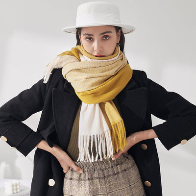 Bufanda Elegante con Borlas para Mujer - Abrigo Cálido y Versátil