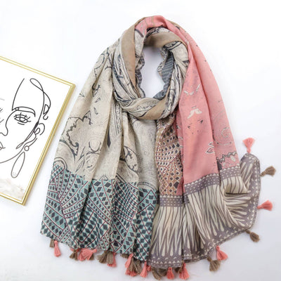 Pañuelo de Seda con Estampado de Anacardo - Image 9