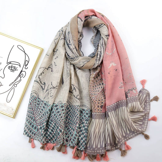 Pañuelo de Seda con Estampado de Anacardo - Image 9