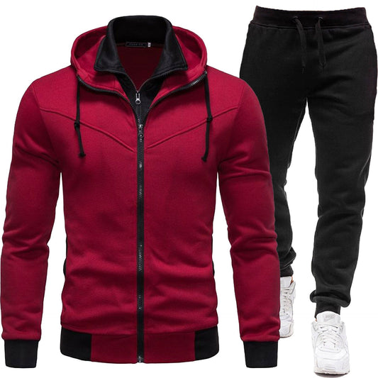 Conjunto Deportivo Patchwork: Chaqueta y Pantalón de Largo Casual - Image 2