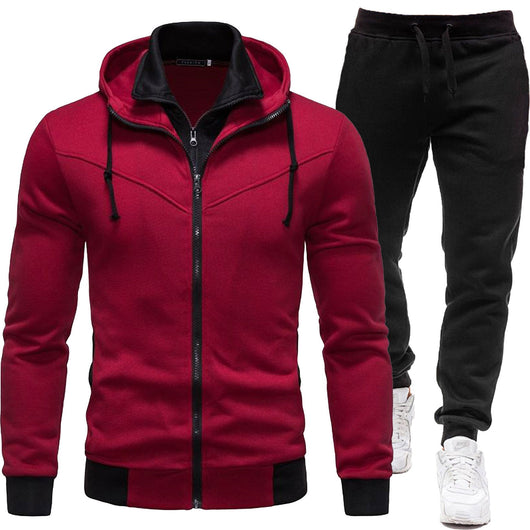 Conjunto Deportivo Patchwork: Chaqueta y Pantalón de Largo Casual - Image 2