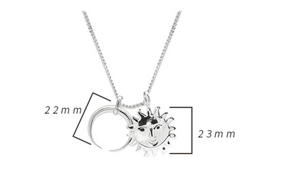 Collar de Plata Esterlina Sol y Luna - Image 12