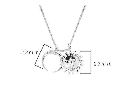 Collar de Plata Esterlina Sol y Luna - Image 12