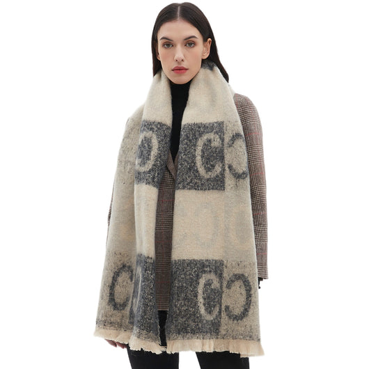 Bufanda Jacquard Unisex con Letras - Estilo Moderno para Él y Ella - Image 5