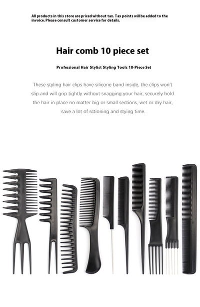 Set de 10 Peines Profesionales para Barbería y Salón de Belleza - Image 13