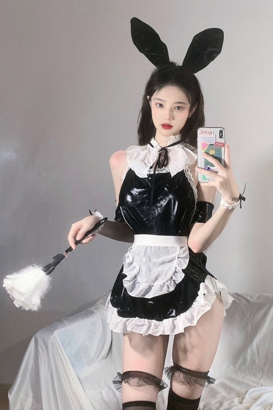 Traje Ejecutivo Conejo Adorable en Cuero Sintético para Mujer