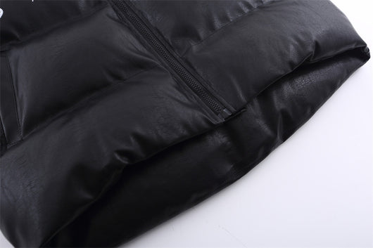 Chaleco de Algodón PU con Letras Bordadas para Hombre - Image 12