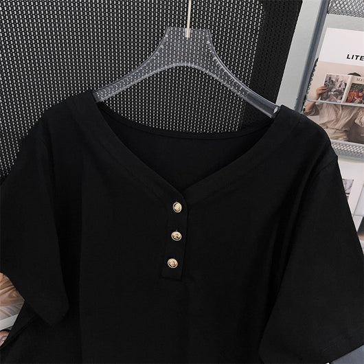 Blusa Talla Grande Escote V Suelta Efecto Adelgazante - Image 9