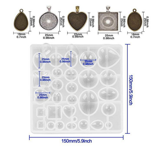 Kit Completo de Moldes de Silicona para Joyería DIY con Resina Epoxi - Image 7