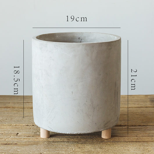 Maceta de Cemento Elevada con Patas para Escritorio - Image 11