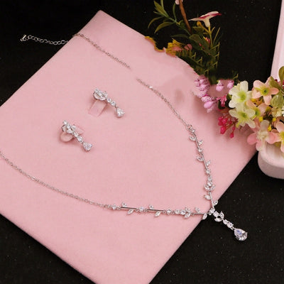 Conjunto de Collar y Aretes de Novia con Circonita Brillante - Joyería Artesanal - Image 6