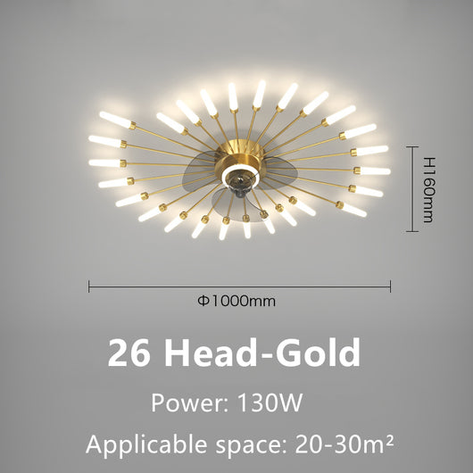 Lámpara Ventilador de Techo Moderno para Dormitorio - Image 8