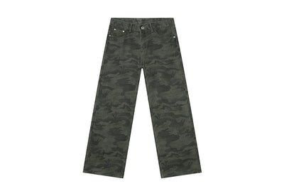 Jeans Rectos Estilo Camuflaje Lavado Clásico - Image 17