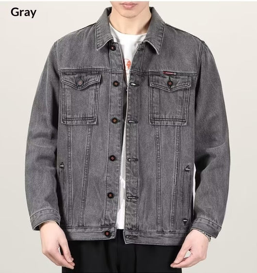 Chaqueta Denim Vintage Desgastada para Hombre - Image 17