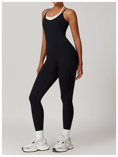 Jumpsuit Deportivo Bicolor con Tirantes Ajustables - Image 30