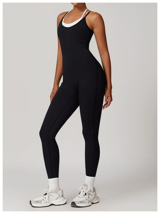 Jumpsuit Deportivo Bicolor con Tirantes Ajustables - Image 30
