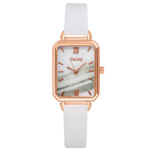 Reloj Cuadrado para Mujer Verde Malaquita con Temperamento Retro - Image 4