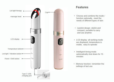 Masajeador Facial Eliminador de Ojeras con Tecnología de Vibración - Image 9