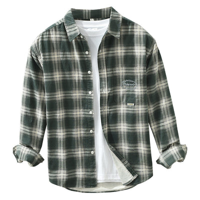 Camisa Cuadriculada Suelta y Cómoda para Hombre - Image 4