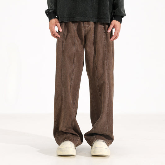 Jeans Rectos Vintage Maillard con Efecto Caída Americana