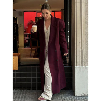 Abrigo de Lana para Mujer con Cinturón - Talla Grande - Image 13