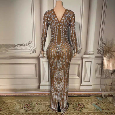 Vestido Brillante con Detalles de Diamante - Image 4