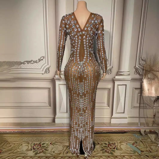 Vestido Brillante con Detalles de Diamante - Image 4