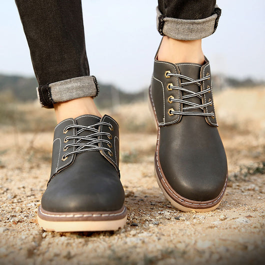 Botas de Cuero British Caña Media para Hombre - Estilo Tide - Image 7